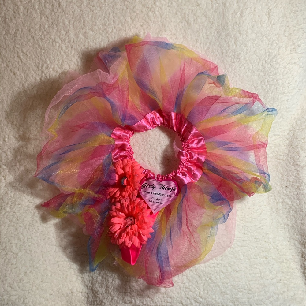Tutu and headpiece, fits Newborn through 2 years